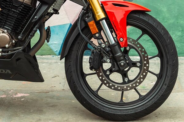 Honda CB300F Front Tyre View