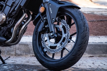 Honda CB500F Front Tyre View