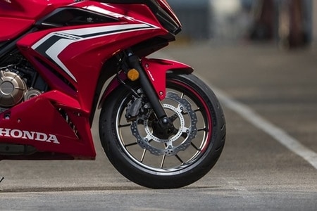 Honda CBR500R Front Tyre View