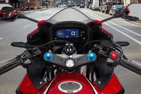 Honda CBR500R Handle Bar View