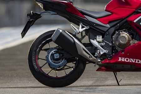 Honda CBR500R Rear Tyre View