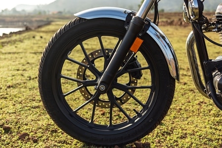Honda Hness CB350 Front Tyre View