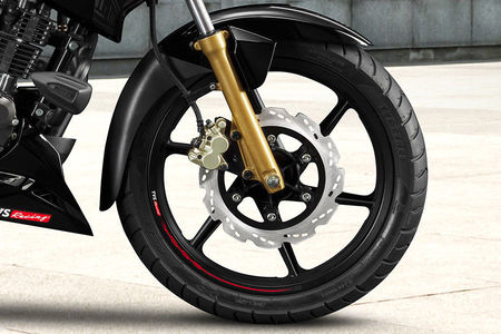 TVS Apache RTR 180 Front Tyre View