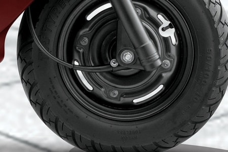 TVS Scooty Zest Front Tyre View