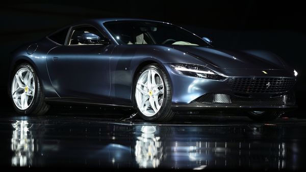 Ferrari Roma is unveiled during its first world presentation in Rome, Italy, (Reuters)