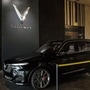 A prototype of the Vinfast Lux V8 sports utility vehicle (SUV) sits on display at the automaker's factory in Haiphong, Vietnam. (Bloomberg)