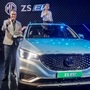 File photo: MG Motor India President and Managing Director Rajeev Chaba unveils company's electric car model ZS. (PTI)