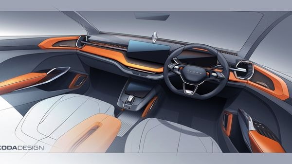 Sketch of the new VISION IN concept SUV. (Photo courtesy: Skoda)