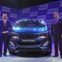 File photo: Mahindra chairman Anand Mahindra with managing director Pawan Goenka during the launch of Mahindra Marazzo MPV in Nashik. Photo: PTI