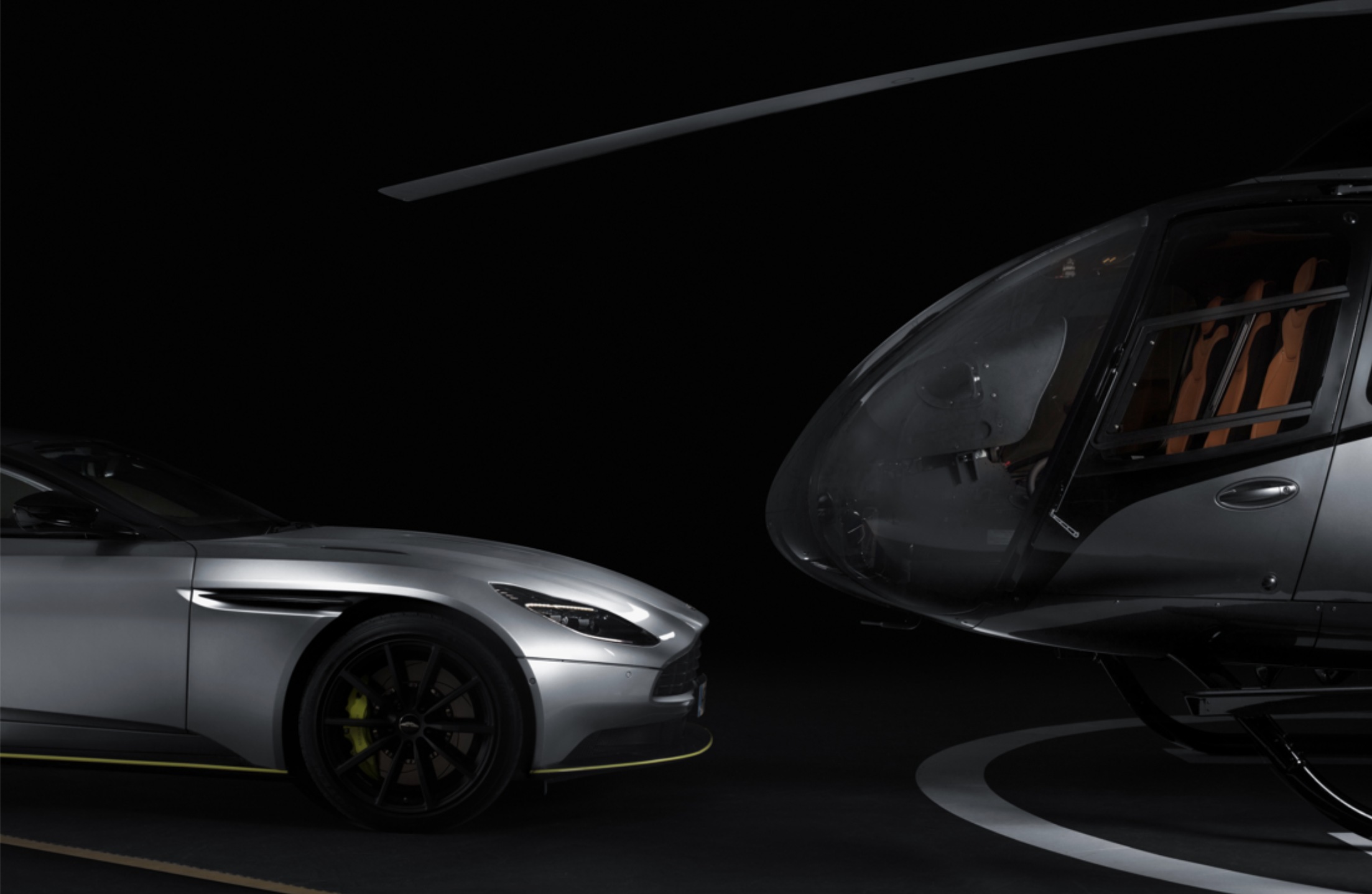 This stylish special edition of the ACH130 helicopter comes equipped with a range of four interior and exterior designs generated by Aston Martin This stylish special edition of the ACH130 helicopter comes equipped with a range of four interior and exterior designs generated by Aston Martin