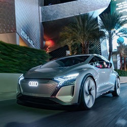 Audi displayed its futuristic vision vehicle - the AI:ME Concept car - at the CES 2020 event in Las Vegas. (Photo courtesy: audi-mediacenter.com)
