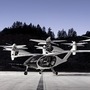 Joby Aviation's four-passenger aircraft takes off and lands vertically like a helicopter, then smoothly transitions to forward flight.