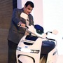 Union Minister for Road Transport and Highways of India and Micro, Small and Medium Enterprises Nitin Gadkari during the launch of the electric scooter TVS Qube Electric in Bengaluru on Saturday. (ANI Photo)