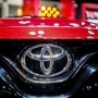 FILE PHOTO: A logo of Toyota is pictured at Bangkok Auto Salon 2019 in Bangkok, Thailand, July 4, 2019. REUTERS/Athit Perawongmetha/File Photo GLOBAL BUSINESS WEEK AHEAD (REUTERS)
