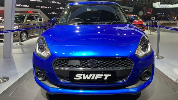 The Swift hybrid showcased by Maruti at Auto Expo 2020.