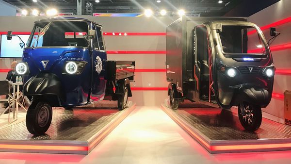 Singha and Singha Max from Omega Seiki are electric cargo three-wheelers. Singha and Singha Max from Omega Seiki are electric cargo three-wheelers.