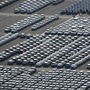 File photo of Hyundai Motor cars parked for shipping in the southeastern port of Ulsan. (AFP)