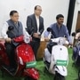 Photo of Pure EV launching EPluto 7G electric scooters (Photo courtesy: Twitter/@IITHyderabad)