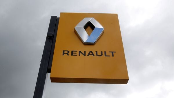 FILE PHOTO: The logo of French car manufacturer Renault at a dealership in Bordeaux, France. (REUTERS)