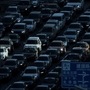 FILE - In this Dec. 11, 2018, file photo, a beam of sunlight is cast on vehicles on a city ring-road clogged with heavy traffic during the morning rush hour in Beijing, China. Auto sales in China have plunged, deepening a painful downturn in the industry’s biggest global market and adding to economic pressure as the country fights a virus outbreak. (AP Photo/Andy Wong, File) (AP)