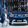 Greater Noida: Maruti Suzuki India Limited, MD & CEO Kenichi Ayukawa and Executive Director, Marketing and Sales, Shashank Srivastava launch the all-new compact urban SUV Maruti Suzuki IGNIS during the Auto Expo 2020, in Greater Noida, Friday, Feb. 7, 2020. (PTI Photo) (PTI)