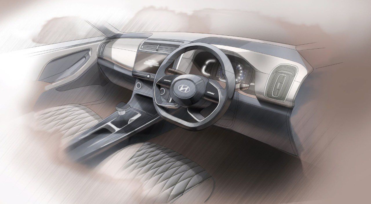 Interior sketches of the new Hyundai Creta
