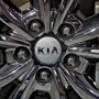 FILE PHOTO: The logo of Kia Motors is seen on a wheel of its Carnival car at the India Auto Expo 2020. (REUTERS)