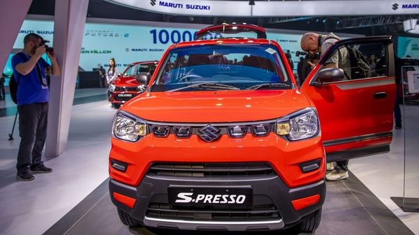 Maruti Suzuki S-Presso on display at the Auto Expo 2020. (Bloomberg)
