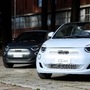 New Fiat 500 electric cars are displayed at a Fiat Chrysler event held to unveil its first electric model, in Milan, Italy. (REUTERS)