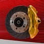 A braking system for Porsche is seen at Brembo headquarters. (REUTERS)