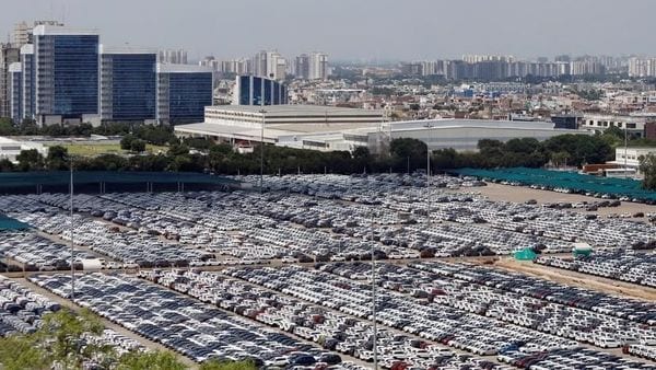 Cars are seen parked at Maruti Suzuki's plant at Manesar, in the northern state of Haryana, India, August 11, 2019. REUTERS/Anushree Fadnavis