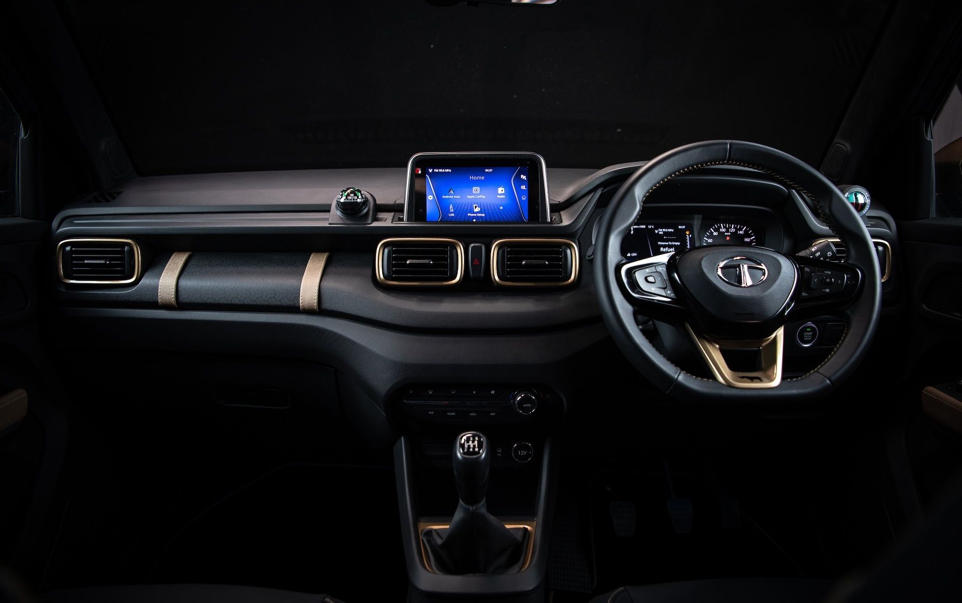 Tata HBX Concept Interior dashboard.