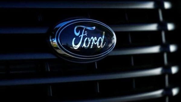 File Photo: The front grill logo of a Ford pickup truck. (REUTERS)