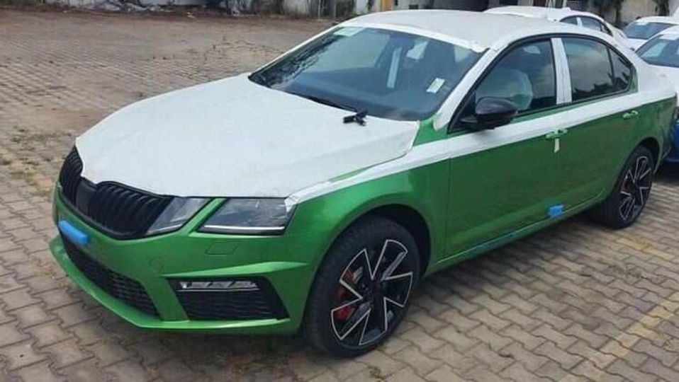 Skoda Octavia Rs 245 Reaches India Spotted In Dealer Backyard