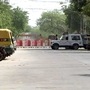 Police personnel deployed the area which has been identified as a containment zone, during the nationwide lockdown to curb the spread of coronavirus in Noida.