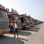 Only 20 per cent of the trucks in the country are presently ferrying essential items whereas the supply of non-essential items remains disrupted. (REUTERS)