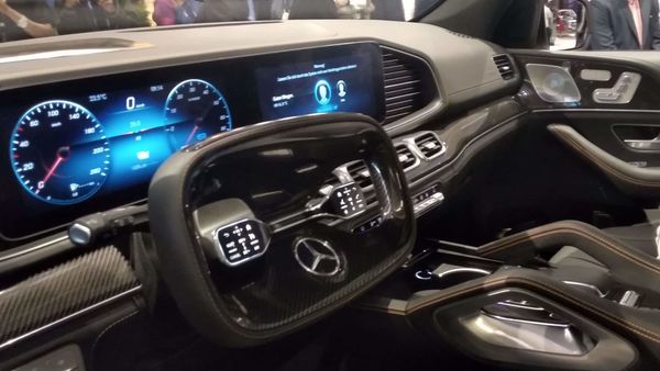 The interior of the Mercedes ESF 2019 autonomous car. (HT Photo)