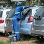 A worker photographed while he washes cars. (Representational File Photo) (AP)