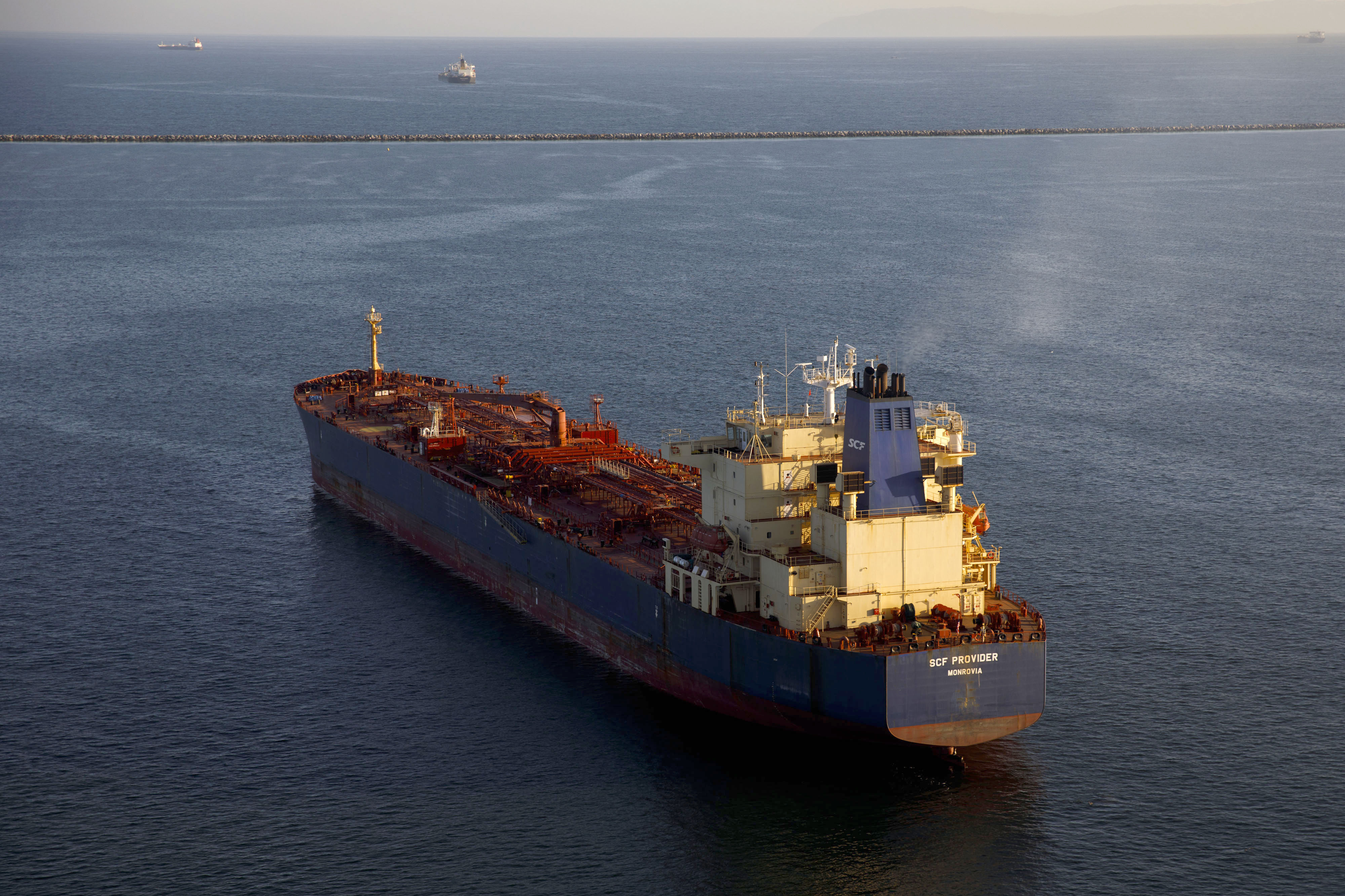 The SCF Provider crude oil tanker is anchored in the Pacific Ocean in this aerial photograph taken above Long Beach, California, U.S., on Friday, May 1, 2020. (Image used for representational purpose only) The SCF Provider crude oil tanker is anchored in the Pacific Ocean in this aerial photograph taken above Long Beach, California, U.S., on Friday, May 1, 2020. (Image used for representational purpose only)