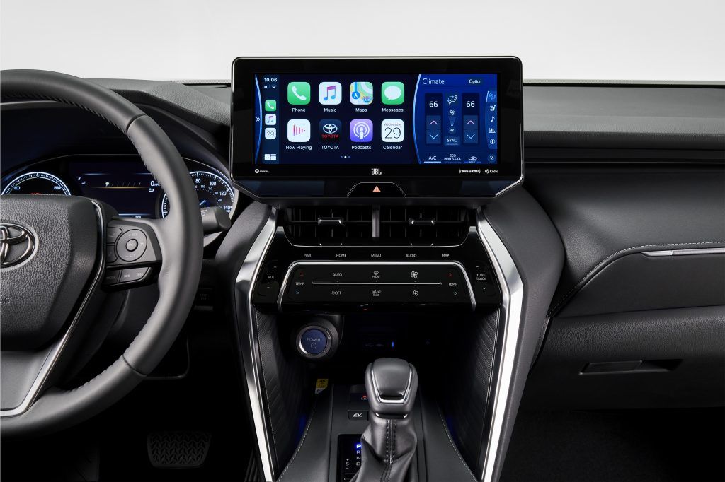 There is a 12.3-inch infotainment touchscreen in the Venza's cabin, much like the Harrier. There is a 12.3-inch infotainment touchscreen in the Venza's cabin, much like the Harrier.