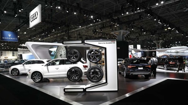 File photo: A General view of part of the floor at the New York Auto Show being held in the Manhattan borough of New York City, New York, US, March 29, 2018. (REUTERS)