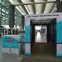 A Bio-Organic disinfectant tunnel installed at the Kempegowda International Airport. (PTI)