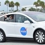 Instead of  a traditional Astrovan, a Model X was the preferred mode of transportation for astronauts all set for SpaceX's foray into space. And although the launch on May 27 had to be delayed due to bad weather, officials said it was a good practice session.In this photo, NASA astronaut Douglas Hurley waves from his Tesla as they pass the VAB heading to Pad39A for the launch of the SpaceX Crew Dragon on a Falcon 9 booster rocket from the Kennedy Space Center in Cape Canaveral, Florida. (REUTERS)