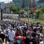 File photo: Nissan workers block B-10 highway as they protest against the possible closure of the plant at Zona Franca, during the coronavirus disease outbreak in Barcelona, Spain. (REUTERS)