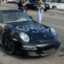 The damaged Porsche 911 GT3 RS on the streets of Los Angeles during protests over the killing of George Floyd. (Photo courtesy: Instagram/supercar.fails)