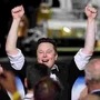 Tesla and SpaceX CEO Elon Musk celebrates with his brother Kimbal Musk (in hat) after the launch of a SpaceX Falcon 9 rocket and Crew Dragon spacecraft on NASA's SpaceX Demo-2 mission to the International Space Station. (REUTERS)