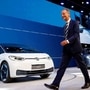 File photo: Herbert Diess, CEO of German carmaker Volkswagen AG, walks in front of ID.3 pre-production prototypes. (REUTERS)