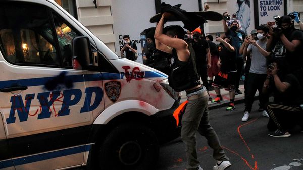 george floyd killing protesters who attacked nypd cars face life in prison