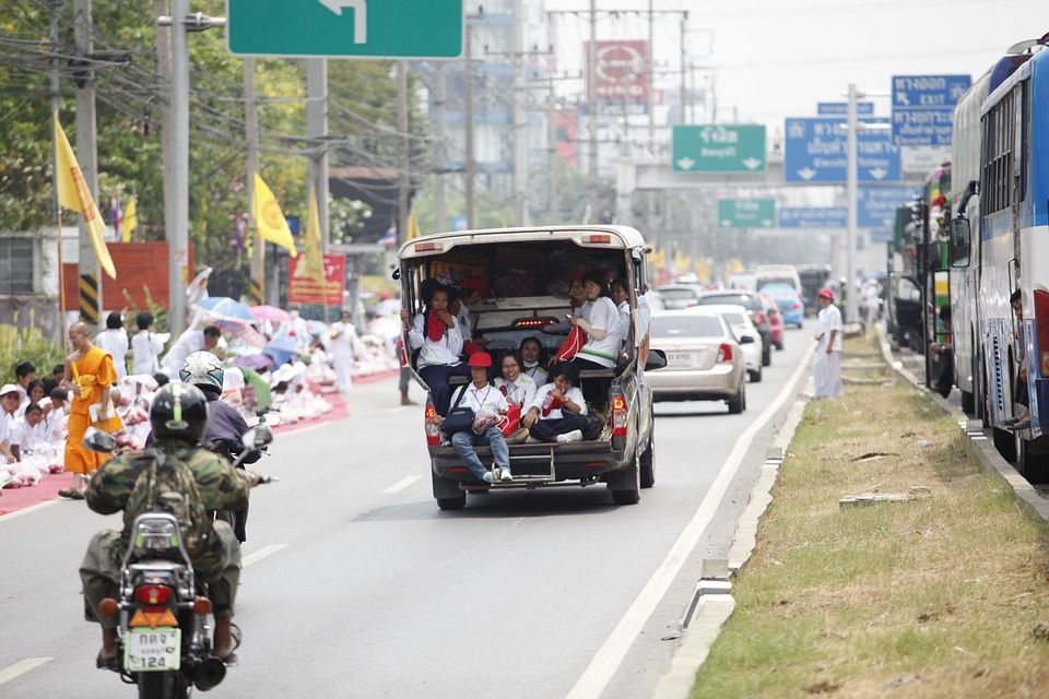 File photo of a crowded city road in Thailand.