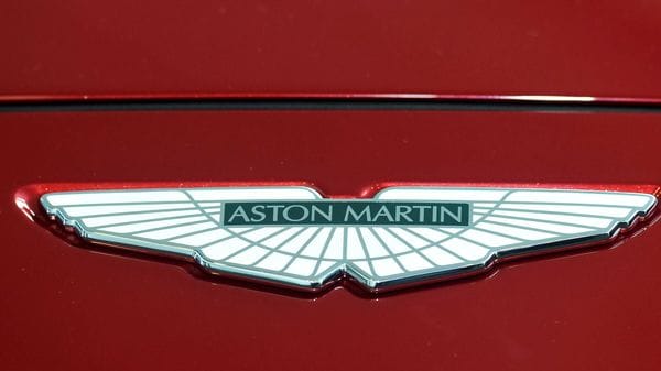 File photo: A logo on the new Aston Martin DBX. (REUTERS)